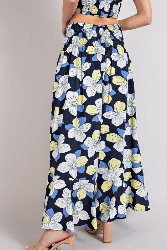 Floral Slit Maxi Skirt