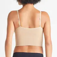 Claudia Comfortably Curved Longline Bra Top in Almond - Seamless