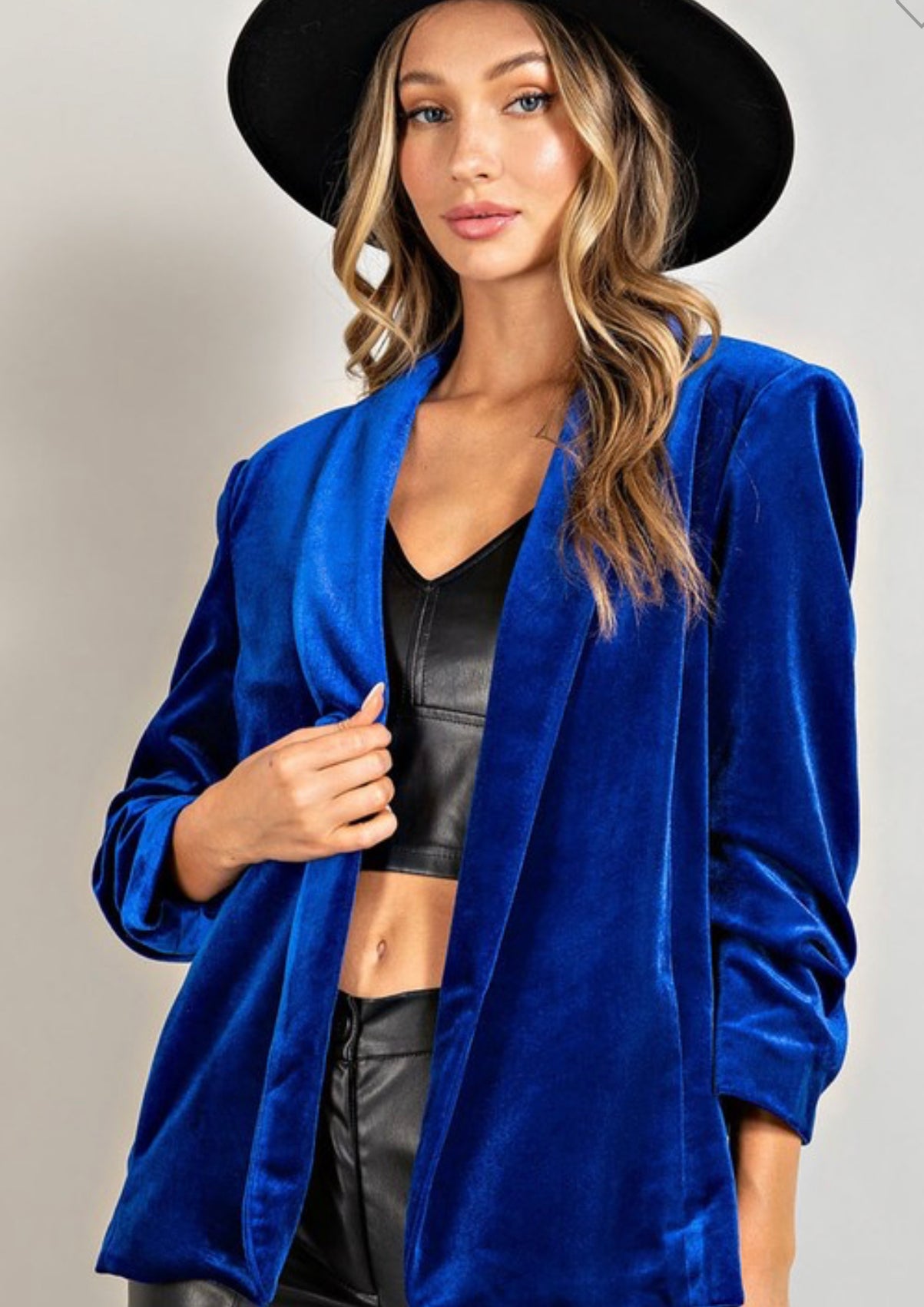 Velvet Royal Blue Blazer